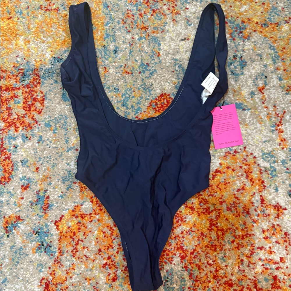 Chic Navy Blue Women's Bodysuit